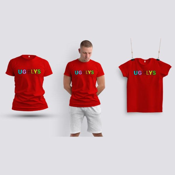 UGGLYS-RED-T-SHIRT-LARGE-PRINT