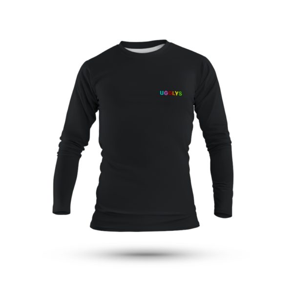 UGGLYS-LONG-SLEEVE-BLACK-TSHIRT-SMALL-PRINT