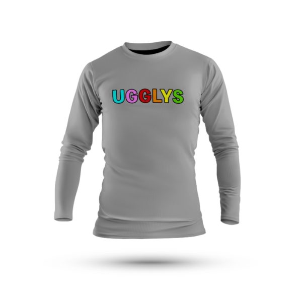 UGGLYS-LONG-SLEEVE-GREY-TSHIRT-LARGE-PRINT