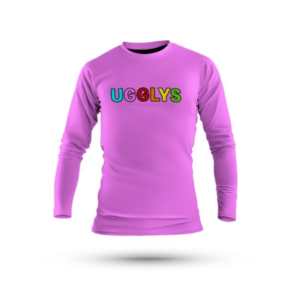 UGGLYS-LONG-SLEEVE-PINK-TSHIRT-LARGE-PRINT